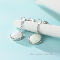 Silber 925 Ohrring Opal Ohrstecker für Frau